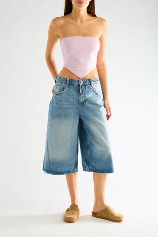 Bermuda en jean - Bleu cobalt