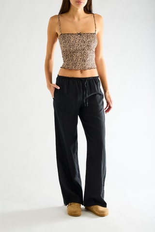 Pantalon en lin - Noir