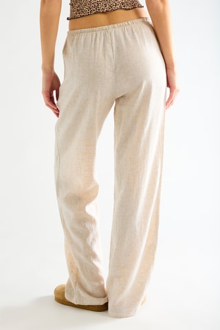 Pantalon en lin - Beige chiné