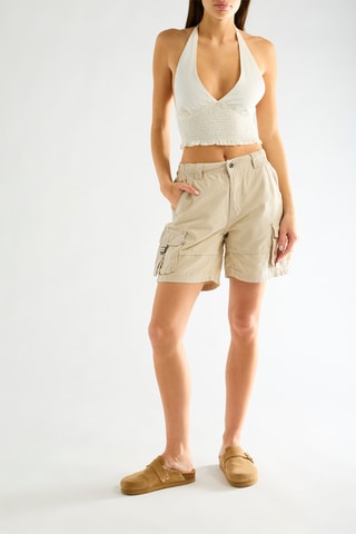 Crop top en lin - Blanc