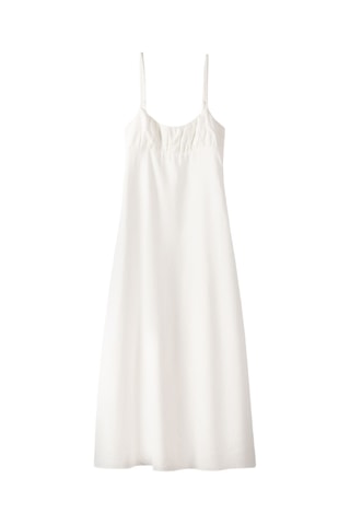 Robe trapèze en lin - Blanc