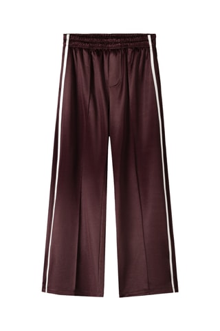Pantalon - Bordeaux et blanc