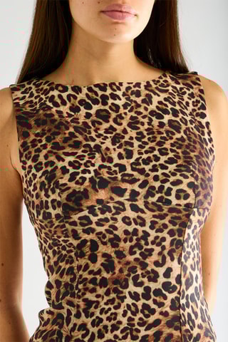 Robe fourreau - Marron clair