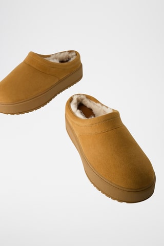 Sabots fourrés - Camel