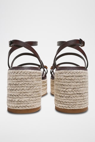 Sandales compensées - Marron foncé