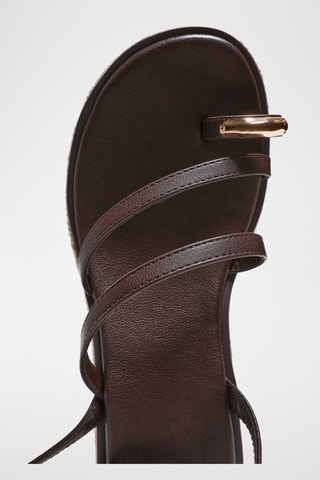 Sandales compensées - Marron foncé