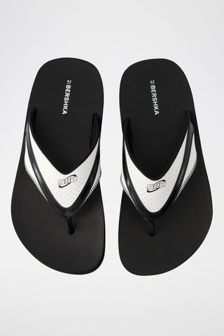 Tongs - Blanc et noir