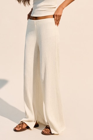 Pantalon wide legs - Blanc