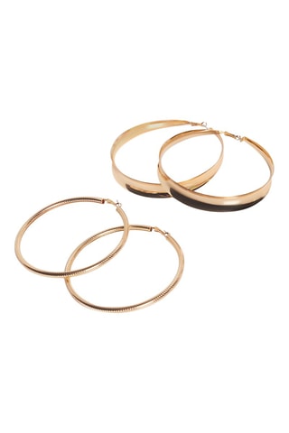 2 paires de créoles - Doré