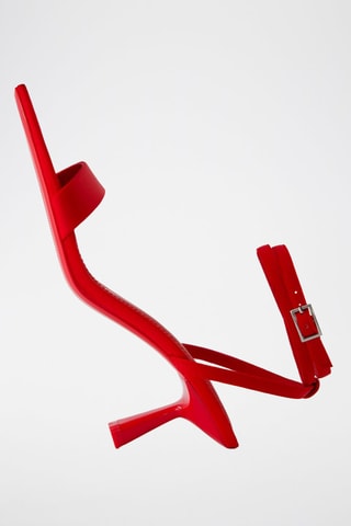 Sandales à talons - Rouge