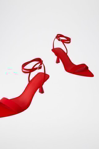 Sandales à talons - Rouge