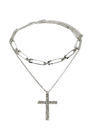 2 colliers - Argenté et blanc