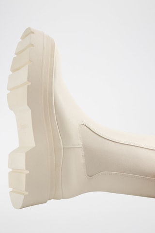 Bottines Chelsea plateformes - Ecru