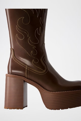 Bottines plateformes - Marron