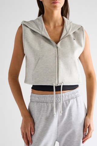 Gilet à capuche sans manches - Gris clair