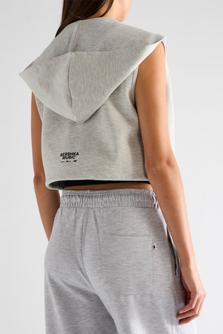 Gilet à capuche sans manches - Gris clair