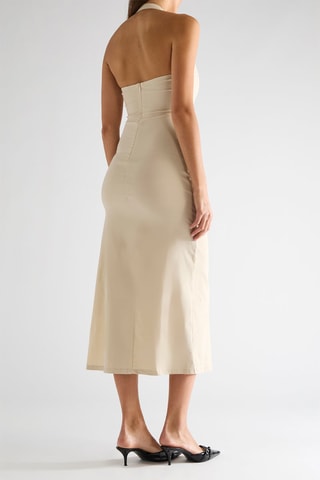 Robe midi sans manches - Beige