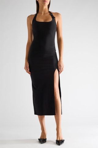 Robe midi sans manches - Noir
