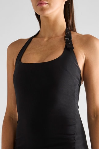 Robe midi sans manches - Noir