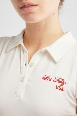 Polo cropped - Blanc