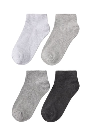 4 paires de chaussettes - Gris et blanc