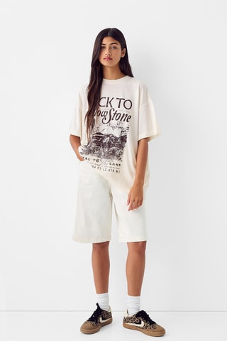 T-shirt oversize - Blanc