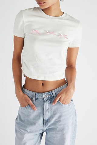 T-shirt cropped - Blanc