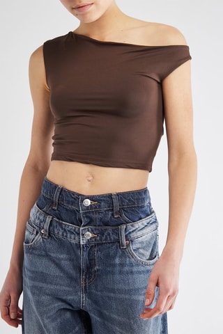 Top asymétrique - Marron