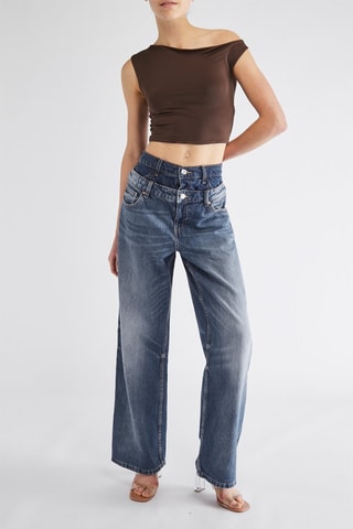 Top asymétrique - Marron