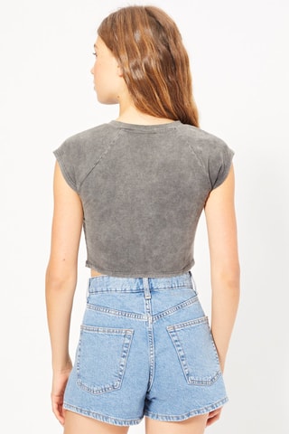 Crop top - Anthracite chiné