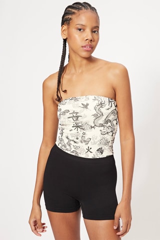 Top bustier - Blanc et noir