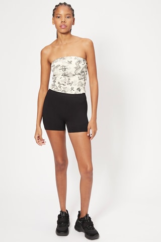 Top bustier - Blanc et noir