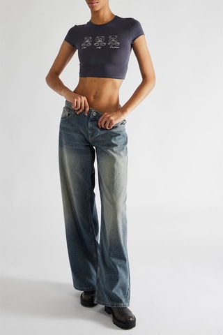 Crop top - Bleu-gris