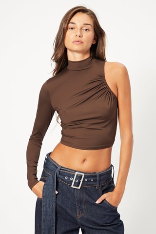 Top asymétrique - Marron