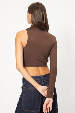 Top asymétrique - Marron