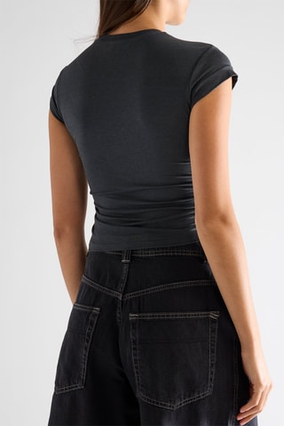 Crop top - Gris foncé