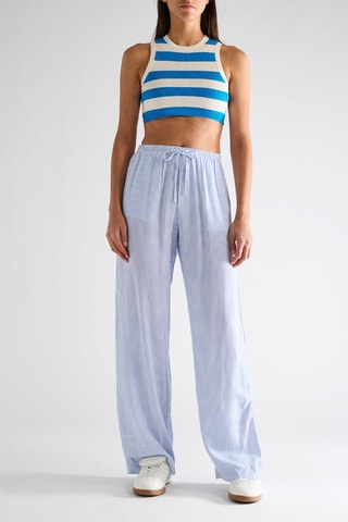 Crop-top sans manches - Bleu