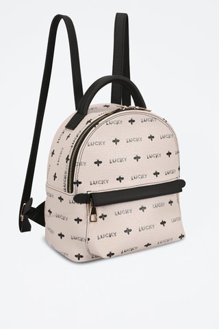 Rugtas Poederroze en Zwart - Beige