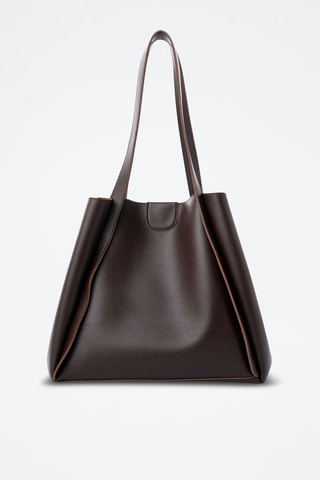 Sac porté épaule et pochette - Marron