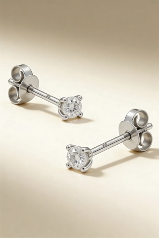 Dormilonas Single diamond - Oro blanco y diamantes