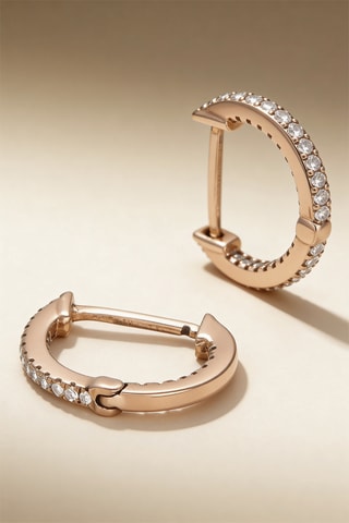 Criollas Perfect créoles - Oro rosa y diamantes