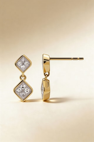 Pendientes - Oro amarillo y diamantes