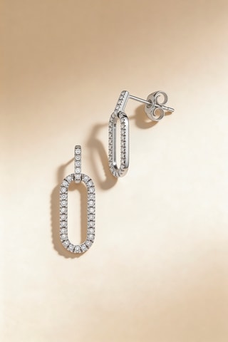 Pendientes Thouéris - Oro blanco y diamantes