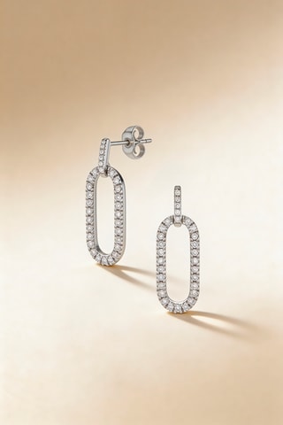 Pendientes Thouéris - Oro blanco y diamantes