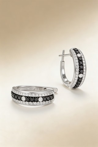 Criollas Diamantes Bicolor - Oro blanco y diamantes