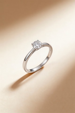 Solitario Impérial - Oro blanco y diamante