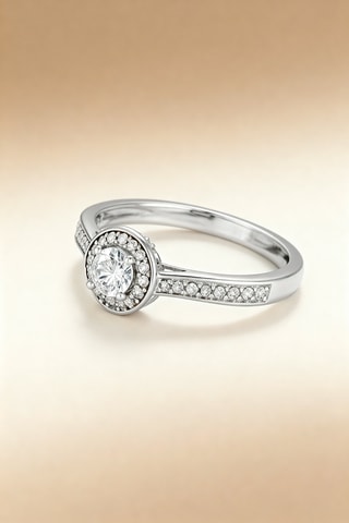 Solitario Brillant Somptueux - Oro blanco, diamantes y solitario