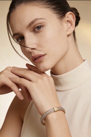 Pulsera Vico Scintillant - Oro blanco y oro amarillo