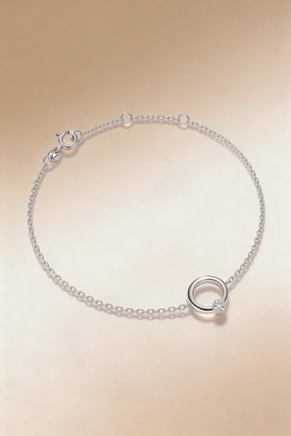 Pulsera Yseult - Oro blanco y diamantes