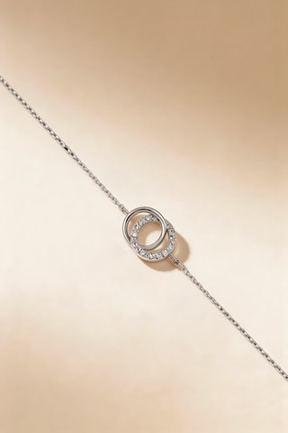 Pulsera Emy - Oro blanco y diamantes